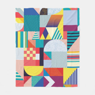 Decoratief geometrisch:  Abstract patroon. Fleece Deken
