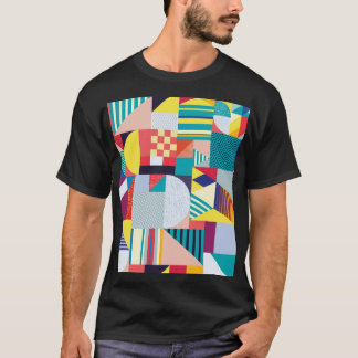 Decoratief geometrisch:  Abstract patroon. T-shirt