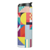 Decoratief geometrisch:  Abstract patroon. Thermosbeker (Gedraaid links)