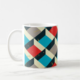 Decoratief geometrisch: artistiek patroon. koffiemok