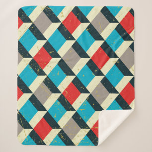 Decoratief geometrisch:  artistiek patroon. sherpa deken