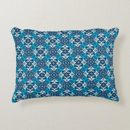 Decoratief geometrisch bloemenpatroon accent kussen