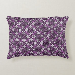 Decoratief geometrisch bloemenpatroon accent kussen