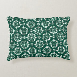 Decoratief geometrisch bloemenpatroon accent kussen