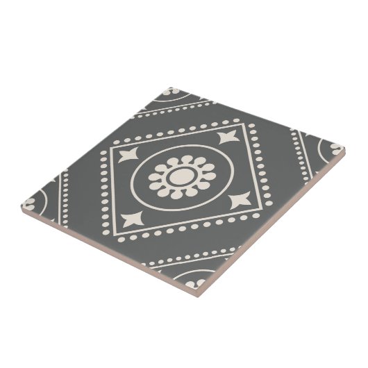 Decoratief geometrisch patroon tegeltje (Zijkant)