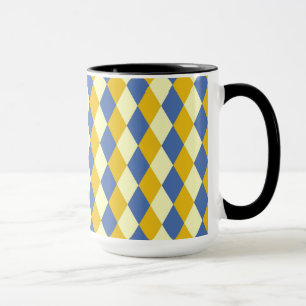 Decoratief geometrisch tegelmozaïekpatroon mok