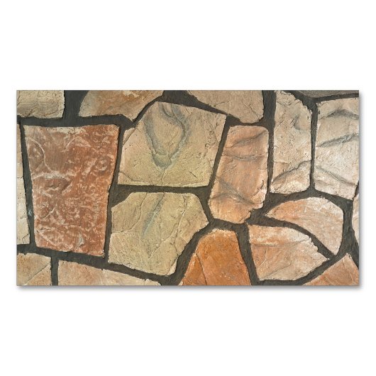 Decoratief gestone Paving Kijk Visitekaartje Magneet (Voorkant)