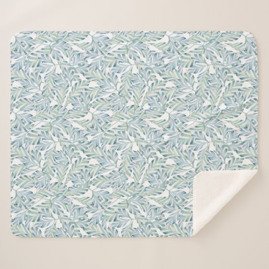 Decoratief gestript lederen patroon sherpa deken (Voorkant (horizontaal))