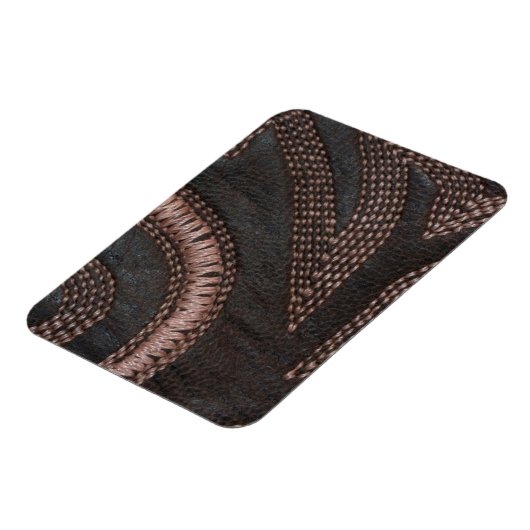 Decoratief gezaagd leder van bruin magneet (Linkerzijde)