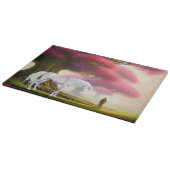 Decoratief glazen snijvlak 15 x 11 inch snijplank (Hoek)