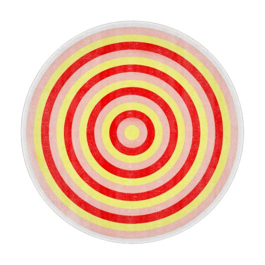 Decoratief glazen snijvlak met cirkelvormig ontwer snijplank (Voorkant)