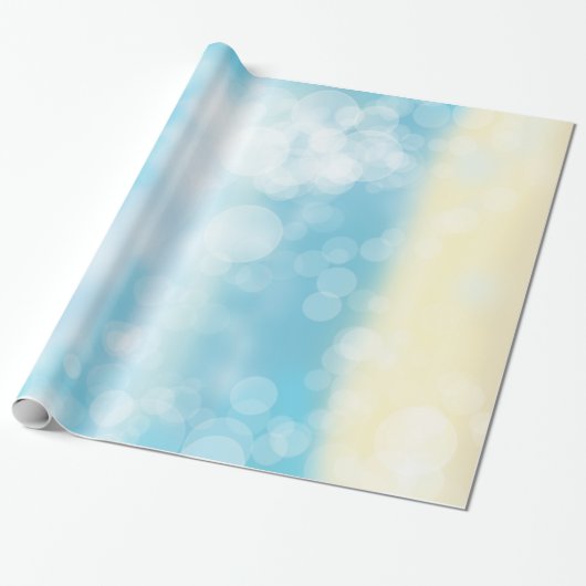 Decoratief Glitter Blue en Gold Cadeaupapier (Uitgerold)