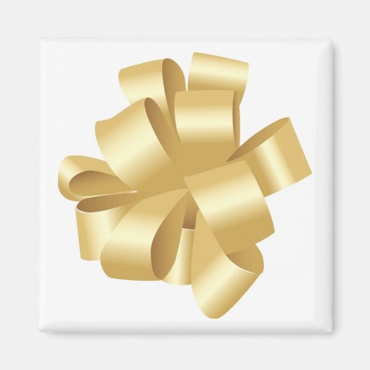 Decoratief Gold Pulled Ribbon Bow Magneet (Voorkant)