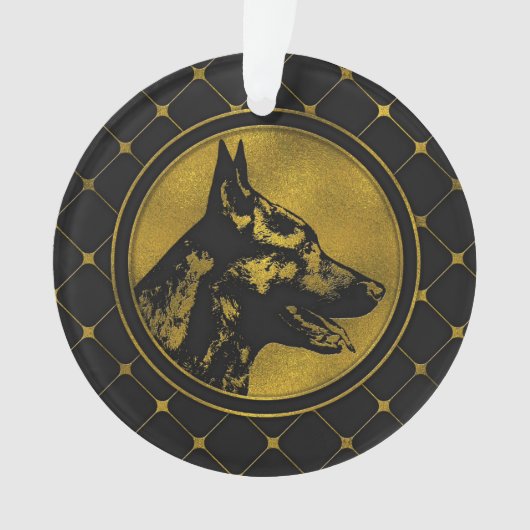 Decoratief Golden Dutch Shepherd Design Ornament (voorkant)