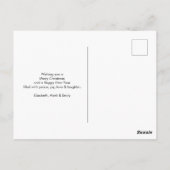 Decoratief Golden Snowflakes kerst Briefkaart (Achterkant)