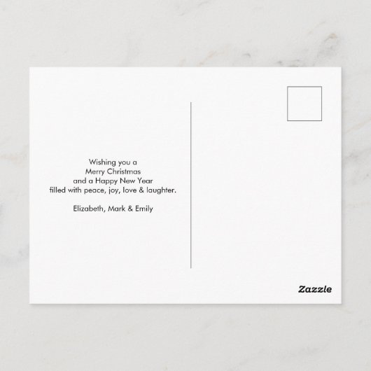 Decoratief Golden Snowflakes kerst Briefkaart (Achterkant)