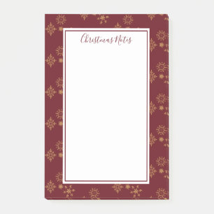 Decoratief Golden Snowflakes kerst Post-it® Notes