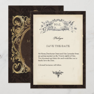 Decoratief gotisch  boek save the date