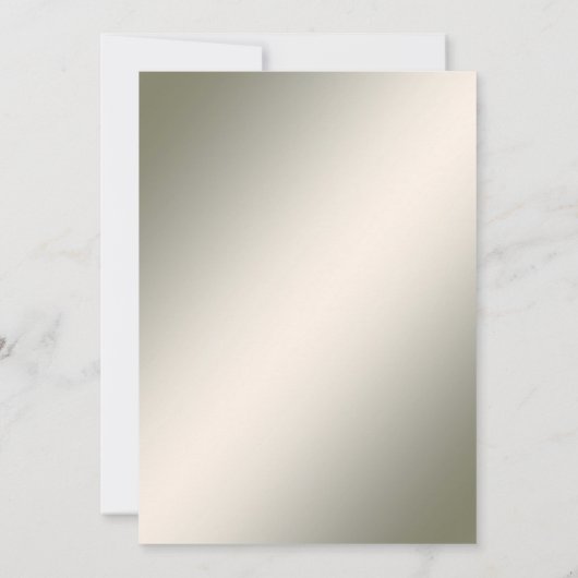 Decoratief Goud Wit Bloemen Bruiloft Uitnodiging (Achterkant)