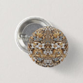 Decoratief Goud Wit Bloemen Button (Voorkant /achterkant)