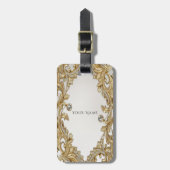 Decoratief gouden Bagagelabel (Voorkant verticaal)