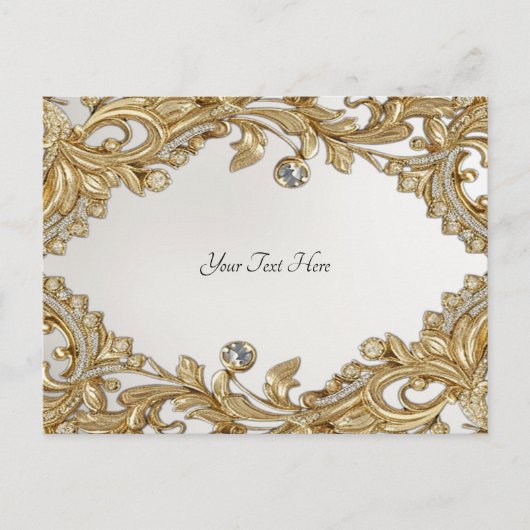 Decoratief gouden Briefkaart (Voorkant)