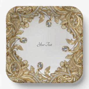 Decoratief gouden papier Bord