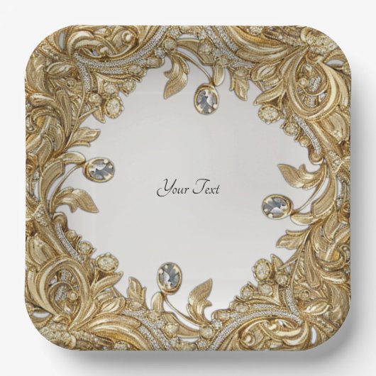 Decoratief gouden papier Bord (Voorkant)