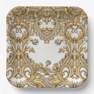 Decoratief gouden papier Bord