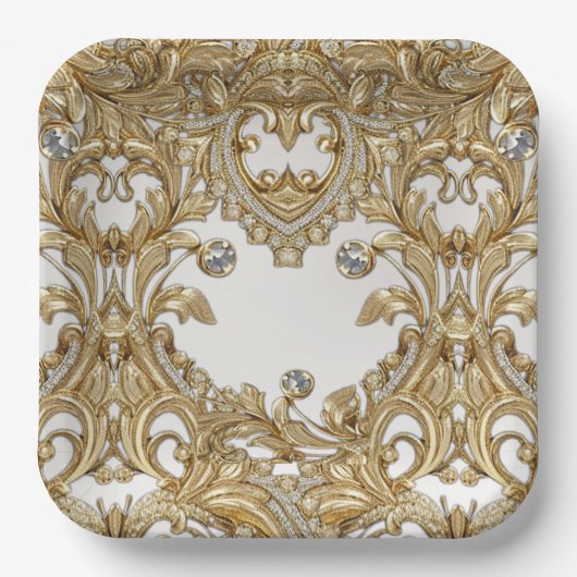 Decoratief gouden papier Bord (Voorkant)