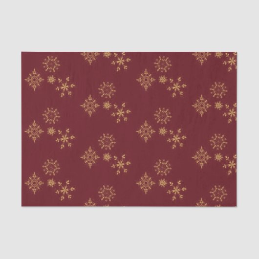 Decoratief Gouden Snowflakes kerstpatroon Tissuepapier (Voorkant)