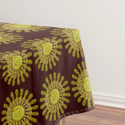 Decoratief gouden zonnesymbool tafelkleed (Voorbeeld)