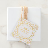 Decoratief -grenskartonnen folie label (Met doos)