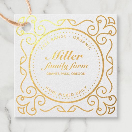 Decoratief -grenskartonnen folie label (Voorkant)