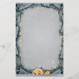 Decoratief grijs briefpapier