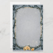 Decoratief grijs briefpapier (Voorkant / Achterkant)