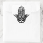 Decoratief Hamsa-ontwerp Vierkante Sticker (Tas)