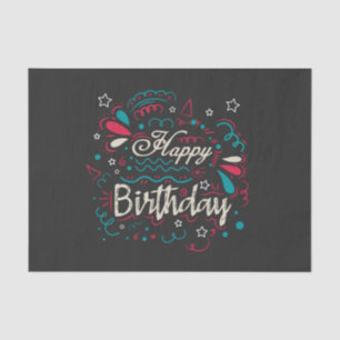 decoratief happy birthday tissuepapier