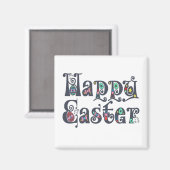 Decoratief Happy Pasen | Magneet (Voorkant / Achterkant)