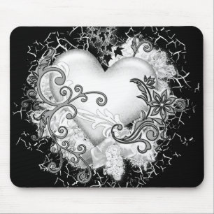 Decoratief hart muismat