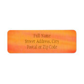 Decoratief helder Sinaasappel Etiket (Voorkant)