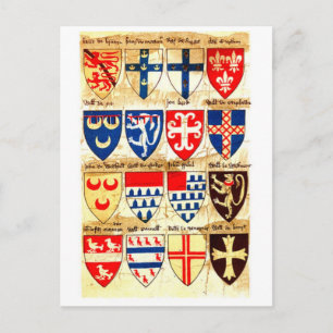 Decoratief heraldry patroon briefkaart