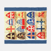 Decoratief heraldry patroon fleece deken (Voorkant (Horizontaal))