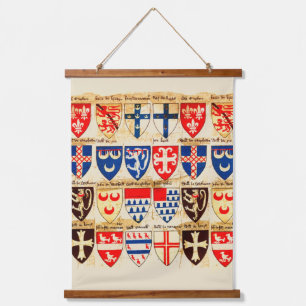 Decoratief heraldry patroon hangend wandkleed