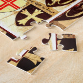Decoratief Heraldry Pattern Jigzaag Puzzle Legpuzzel (Zijkant)
