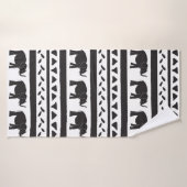 Decoratief herhaald naadloos patroon met handgetek badhanddoek (Badhanddoek)