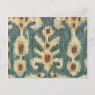 Decoratief Ikat Fabric-ontwerp van Chariklia Zarri Briefkaart