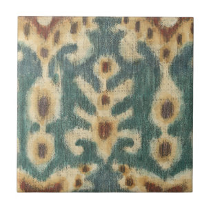 Decoratief Ikat Fabric-ontwerp van Chariklia Zarri Tegeltje