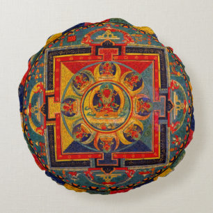 Decoratief Indie Art Mandala Rond Kussen