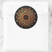 Decoratief Indische zon Ronde Sticker (Tas)